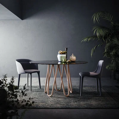 Amara Horm & Casamania - Meduse Dining Table - Bronze/Polished Marquina
