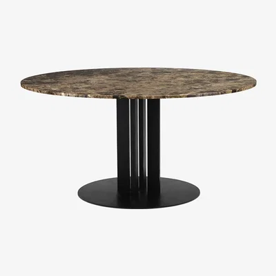 Amara Normann Copenhagen - Scala Dining Table - Ø150cm - Brown Marble