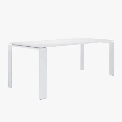 Amara Kartell - Four Outdoor Dining Table - White - 190cm