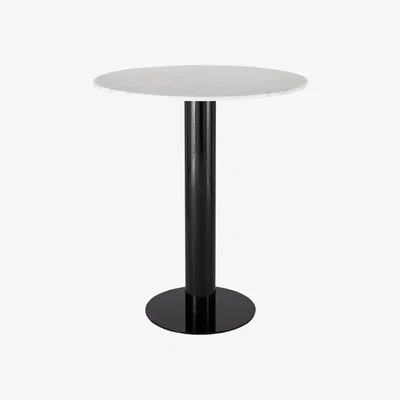 Amara Tom Dixon - Tube Dining Table - Black/White Marble