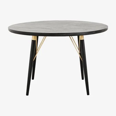 Amara Nordal - Round Wood Dining Table - Black
