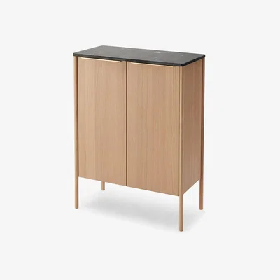 Amara Skagerak - Jut High Cabinet - Black Marble
