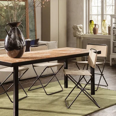 Amara ferm LIVING - Flod Tiles Dining Table - Teracotta/Black