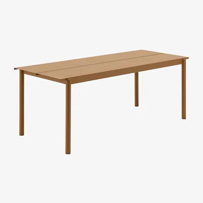 Amara Muuto - Linear Steel Table - Burnt Orange - 200x75cm