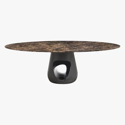 Amara Horm & Casamania - Barbara Round Marble Dining Table - Emperador