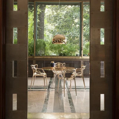 Amara Kartell - Sir Gio Transparent Round Table - Bronze