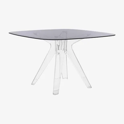 Amara Kartell - Sir Gio Transparent Square Table - Smoke