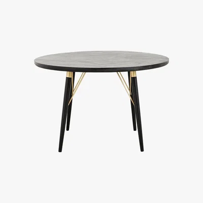 Amara Nordal - Round Wood Dining Table - Black