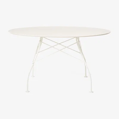 Amara Kartell - Glossy Outdoor Round Dining Table - White