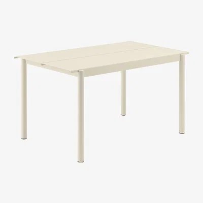 Amara Muuto - Linear Steel Table - White - 140x75cm