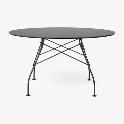 Amara Kartell - Glossy Outdoor Round Dining Table - Black