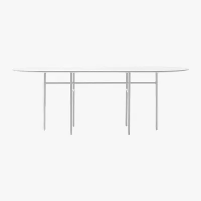Amara MENU - Snaregade Oval Dining Table - Light Grey