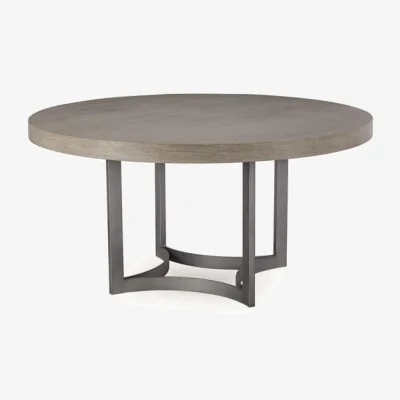 Andrew Martin Ashton Round Dining Table, Round Dining Table, Light, Small - Andrew Martin