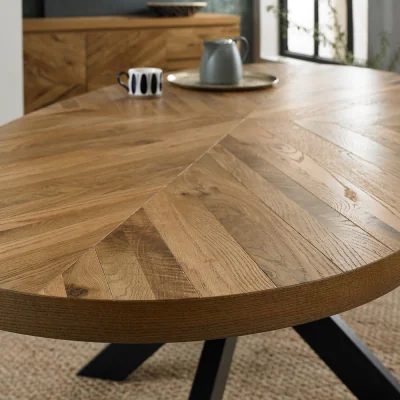 Arighi Bianchi Glendale Rustic Oak 8 Seater Dining Table