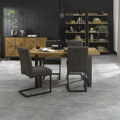 Arighi Bianchi Hindon Rustic Oak 158-203cm Extending Dining Table