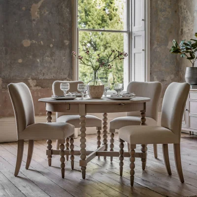 Arighi Bianchi Newbury Round 120-160cm Extending Dining Table