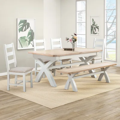 Arighi Bianchi Rutland Painted 180-240cm Extending Dining Table