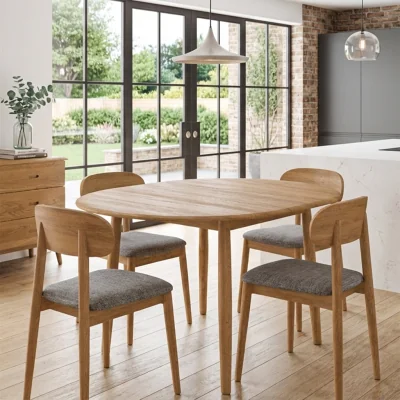 Arighi Bianchi Oxie Round 110-140cm Extending Dining Table
