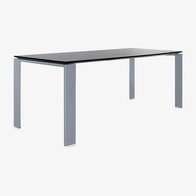 Barker and Stonehouse Kartell Four Dining Table, Black on Aluminium