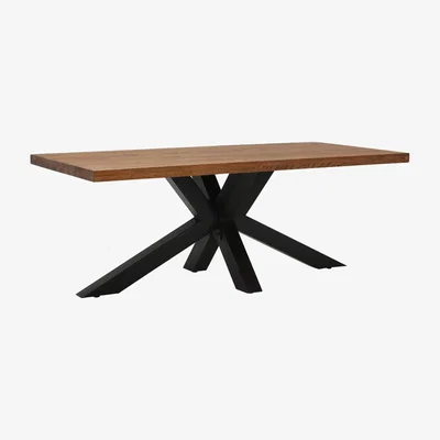 Barker and Stonehouse Navarro Star Dining Table 220cm, Brown | Barker & Stonehouse