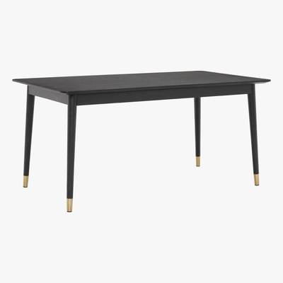 Barker and Stonehouse Cannelle Dining Table, Black Ash with Black and Gold Leg