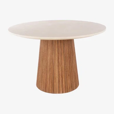 Barker and Stonehouse Jett Round Dining Table 120x120x78cm, Round, Neutral Wood | Barker & Stonehouse