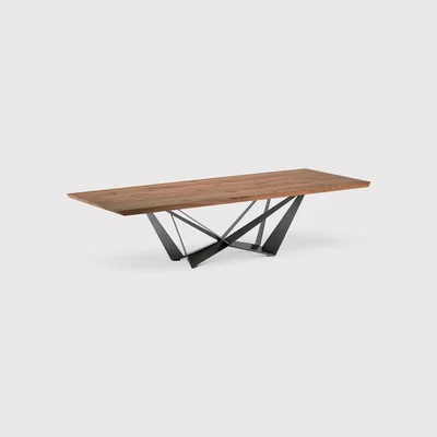 Barker and Stonehouse Cattelan Italia Skorpio Wood Table 240x120xH75cm, Black | W240cm | Barker & Stonehouse