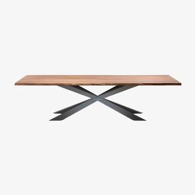 Barker and Stonehouse Cattelan Italia Spyder Wood Dining Table, Brown Walnut Wood | Barker & Stonehouse