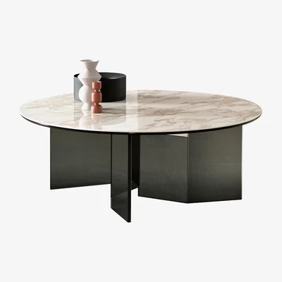 Barker and Stonehouse Tonelli Metropolis Ceramic Round Low Table, Round, Neutral | Barker & Stonehouse