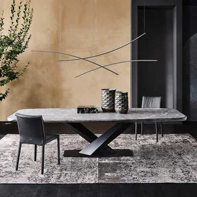 Barker and Stonehouse Cattelan Italia Stratos Keramik Premium Dining Table, Grey Ceramic | W240cm | Barker & Stonehouse