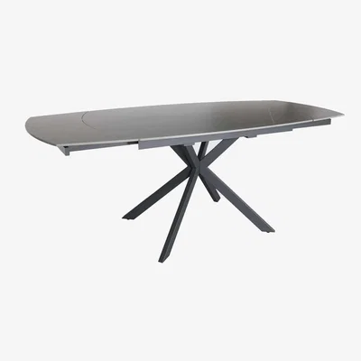 Barker and Stonehouse Galini Stone Extending Dining Table Grey | Barker & Stonehouse