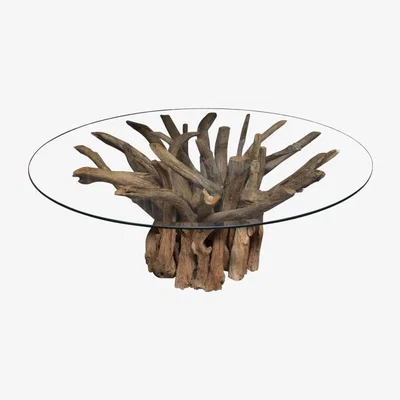 Barker and Stonehouse Whinfell Reclaimed Teak Root Round Dining Table