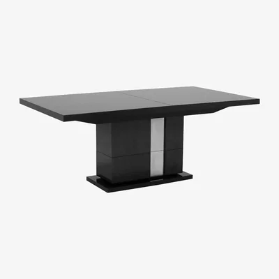 Barker and Stonehouse Carvelle Extending Dining Table, Black Wood | Barker & Stonehouse