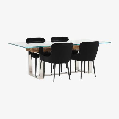 Barker and Stonehouse Samar Dining Table & 4 Rivington Chairs, 776 Glass | Barker & Stonehouse