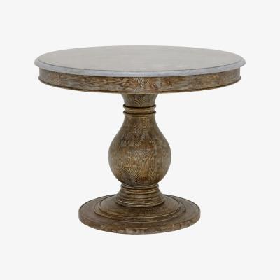 Barker and Stonehouse Woolton Round Dining Table 100cm, White | Barker & Stonehouse
