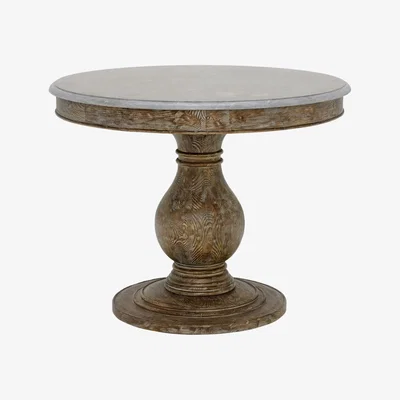 Barker and Stonehouse Woolton Round Dining Table 100cm, White | Barker & Stonehouse