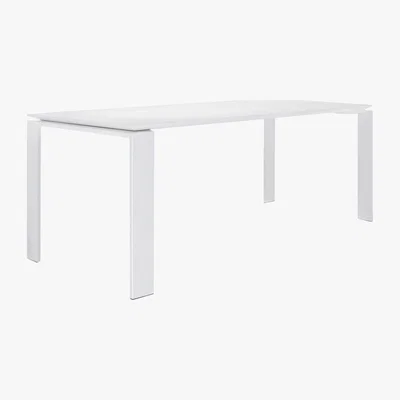 Barker and Stonehouse Kartell Four Dining Table, White on White