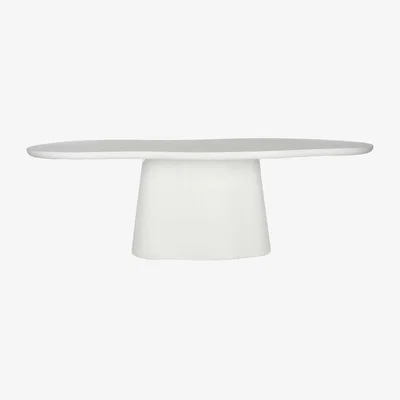 Barker and Stonehouse Capella Dining Table 240x113x77cm, Round, White Wood | Barker & Stonehouse