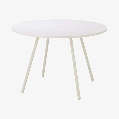 Barker and Stonehouse Cane-line Area Garden Dining Table, White | Barker & Stonehouse
