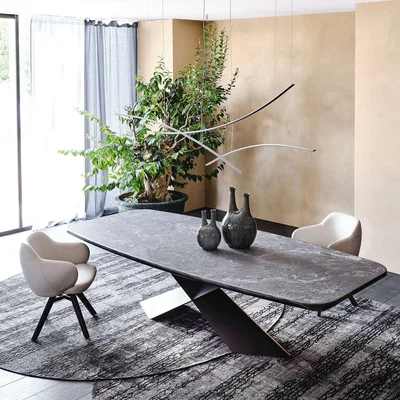 Barker and Stonehouse Cattelan Italia Tyron Keramik Premium Table 300x128xh74.5cm, Bronze | Barker & Stonehouse