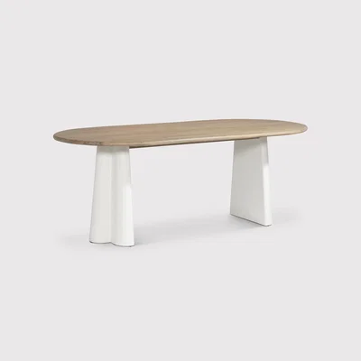 Barker and Stonehouse Femi 100cm D End Dining Table, Round, Neutral | Barker & Stonehouse