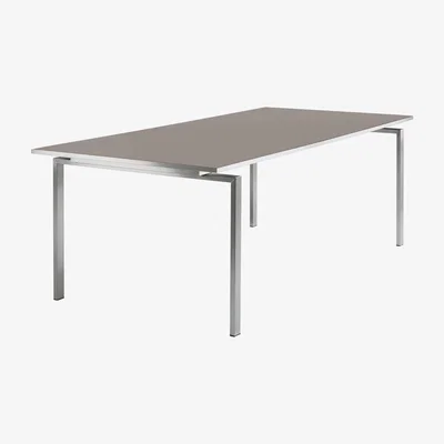 Barker and Stonehouse Barlow Tyrie Mercury 220cm Garden Dining Table, Grey Glass | Barker & Stonehouse