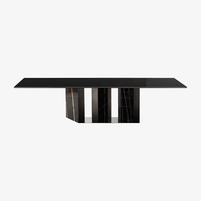 Barker and Stonehouse Gallotti & Radice Platium Dining Table, Black Marble | Barker & Stonehouse