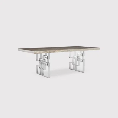 Barker and Stonehouse Windows Rectangular Dining Table 180x106x75cm, Neutral | Barker & Stonehouse