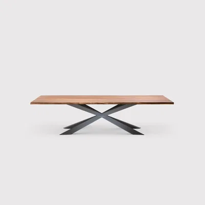 Barker and Stonehouse Cattelan Italia Spyder Wood Table, Grey | Barker & Stonehouse