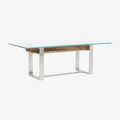 Barker and Stonehouse Samar Medium Dining Table, 776 Glass | W220cm | Barker & Stonehouse