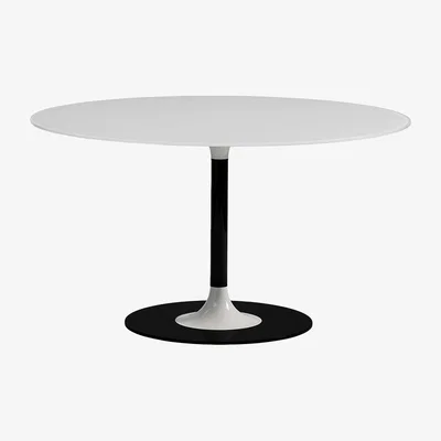 Barker and Stonehouse Kartell Thierry XXL Round Table 130x130x72 White, Round Glass | Barker & Stonehouse