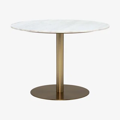 Barker and Stonehouse Apollo Dining Table, White Marble | Barker & Stonehouse