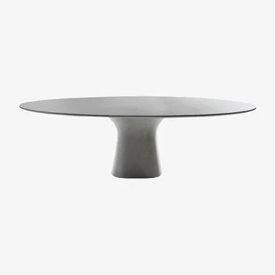 Barker and Stonehouse Bontempi Podium Dining Table, White Concrete Frame PC001 and White Concrete Top PC001