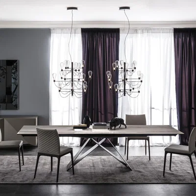 Barker and Stonehouse Cattelan Italia Premier Keramik Drive Dining Table, White Ceramic | W182-258cm | Cattelan Italia